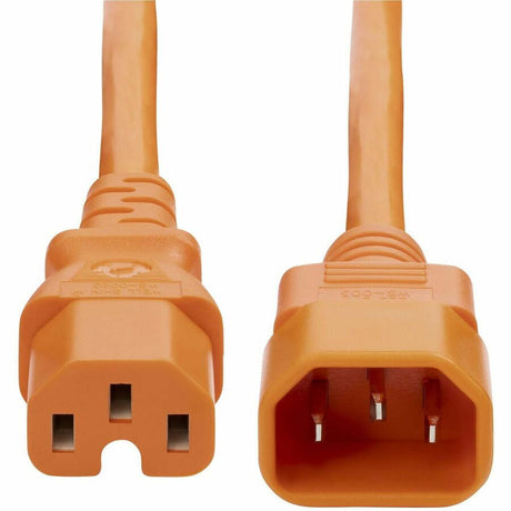 StarTech.com 6ft (1.8m) Heavy Duty PDU Power Cord, IEC 60320 C14 to C15, 15A 250V, 14AWG, Orange Power Cable, UL Listed