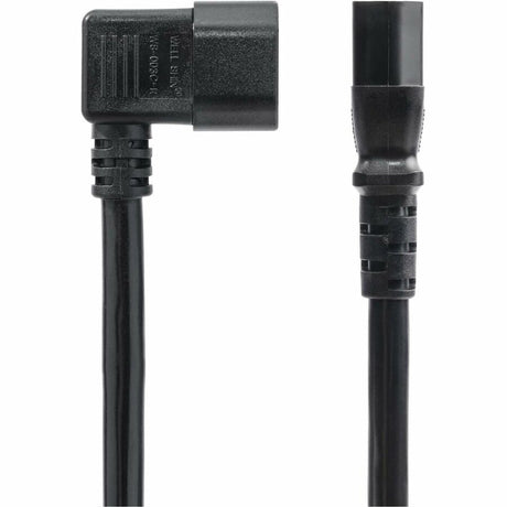 StarTech.com 6ft (1.8m) Heavy Duty Power Cord, Right Angle IEC 60320 C14 to C13, 15A 250V, 14AWG, UL Listed