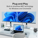Plugable USB C Docking Station Dual Monitor 2 HDMI Ports, Power Delivery Dock, Dual 4K Monitor