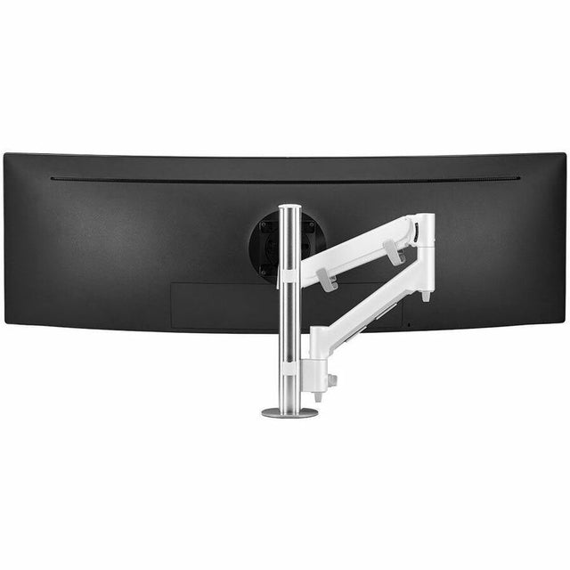 Atdec Desk Mount for Monitor, Display, Curved Screen Display, All-in-One Computer, Flat Panel Display - White - Landscape/Portrait
