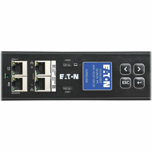 Eaton 3-Phase Managed Rack PDU G4, 120/208V, 24 Outlets, 24A, 8.6kW, L21-30 Input, 10 ft. Cord, 0U Vertical