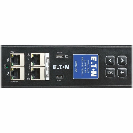 Eaton 3-Phase Metered Input Rack PDU G4, 120/208V, 42 Outlets, 24A, 8.6kW, L21-30 Input, 10 ft. Cord, 0U Vertical