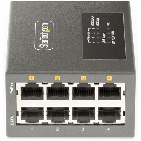 StarTech.com 4-Port Multi-Gigabit PoE++ Injector, 5/2.5/1G Ethernet (NBASE-T), PoE/PoE+/PoE++ (802.3af/802.3at/802.3bt), 160W Power Budget