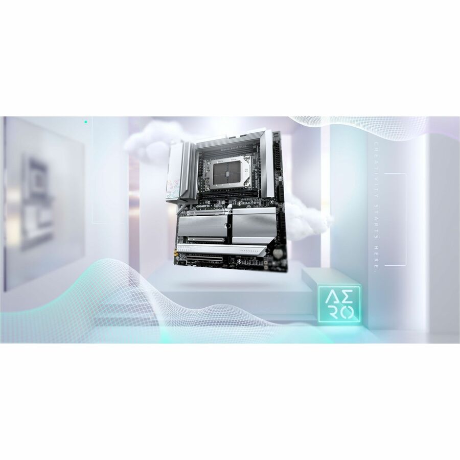 Gigabyte Ultra Durable TRX50 AERO D Desktop Motherboard - AMD TRX50 Chipset - Socket sTR5 - Extended ATX