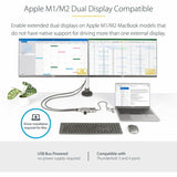 StarTech.com USB-C Multiport Adapter w/Attached USB-C to USB-A Dongle, Dual HDMI 4K/1080, 3x USB, Mini Laptop Docking Station, Travel Dock