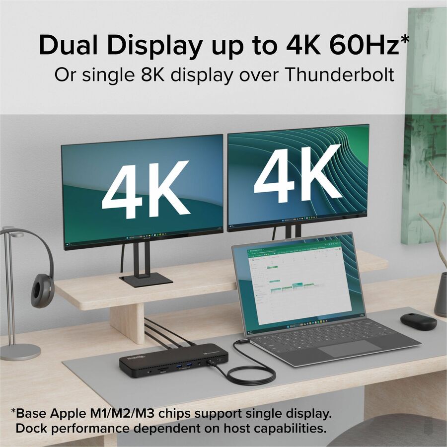 Plugable Thunderbolt 4 Dock with 100W Charging, Thunderbolt Certified