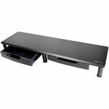 Eaton Tripp Lite Series Extra-Wide Dual-Monitor Riser with Storage Drawers, 39 x 11 in., Black, TAA