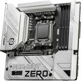MSI B650M PROJECT ZERO Gaming Desktop Motherboard - AMD B650 Chipset - Socket AM5 - Micro ATX