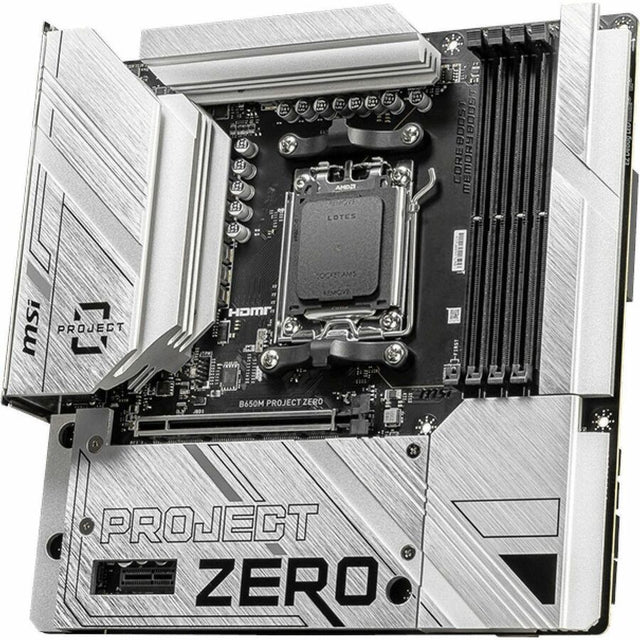 MSI B650M PROJECT ZERO Gaming Desktop Motherboard - AMD B650 Chipset - Socket AM5 - Micro ATX