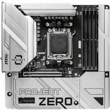 MSI B650M PROJECT ZERO Gaming Desktop Motherboard - AMD B650 Chipset - Socket AM5 - Micro ATX