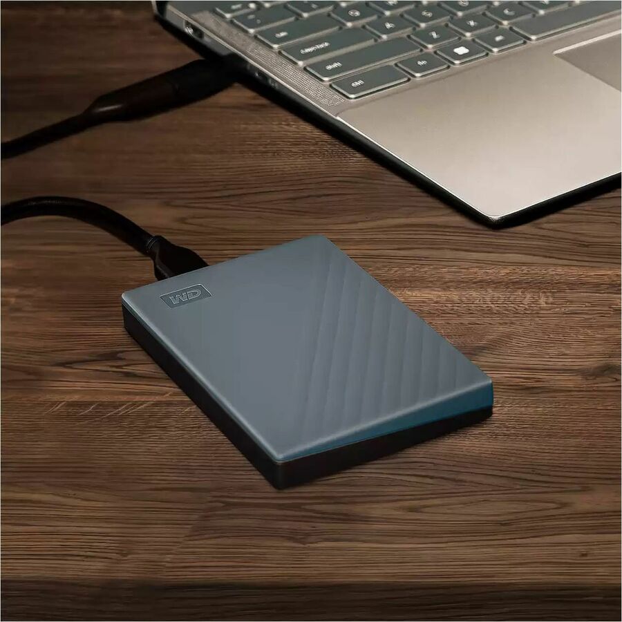 WD My Passport WDBWML0020BGY-WESN 2 TB Portable Hard Drive - External - Silicon Gray