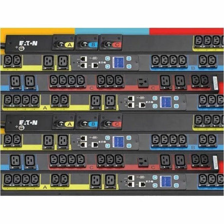 Eaton Universal-Input Metered PDU G4, 208V and 415/240V, 24 Outlets, Input Cable Sold Separately, 0U Vertical