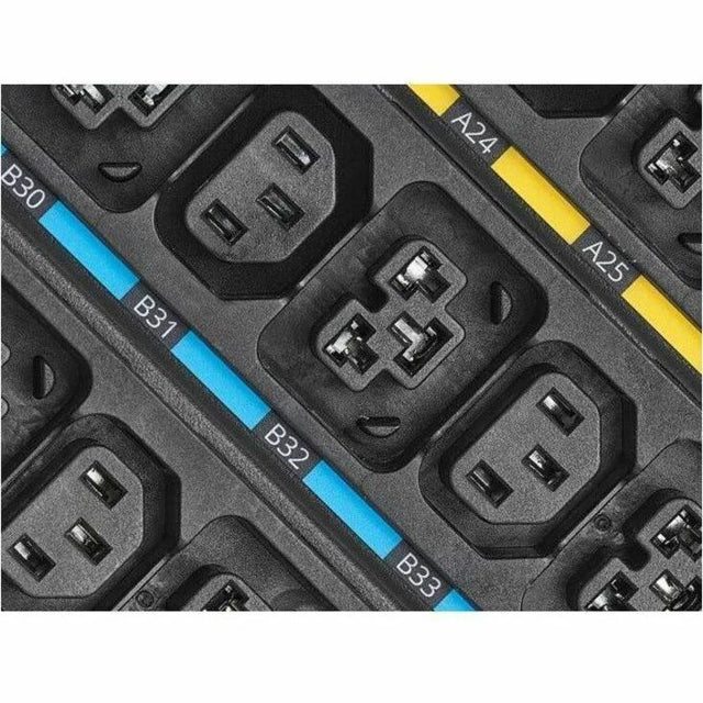 Eaton Universal-Input Metered PDU G4, 208V and 415/240V, 24 Outlets, Input Cable Sold Separately, 0U Vertical