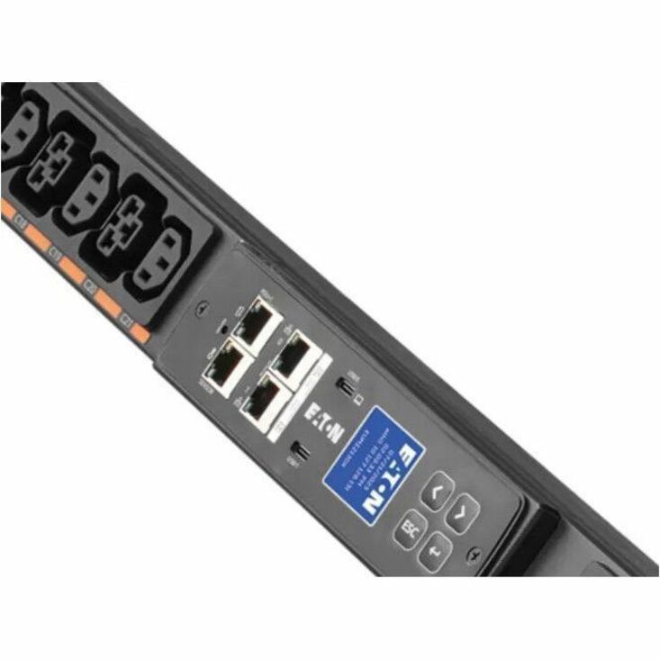 Eaton Universal-Input Metered PDU G4, 208V and 415/240V, 24 Outlets, Input Cable Sold Separately, 0U Vertical