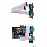 StarTech.com 4-Port Serial PCIe Card, Quad-Port RS232/RS422/RS485 Card, 16C1050 UART, ESD Protection, Windows/Linux, TAA-Compliant