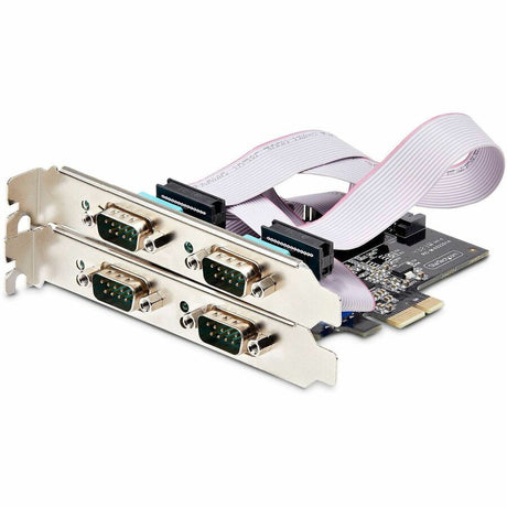 StarTech.com 4-Port Serial PCIe Card, Quad-Port RS232/RS422/RS485 Card, 16C1050 UART, ESD Protection, Windows/Linux, TAA-Compliant