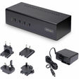 StarTech.com 4-Port Dual-Monitor DisplayPort KVM Switch, 4K 60Hz, 2x USB 5Gbps Ports, Hotkey/Push-Button Switching, TAA Compliant