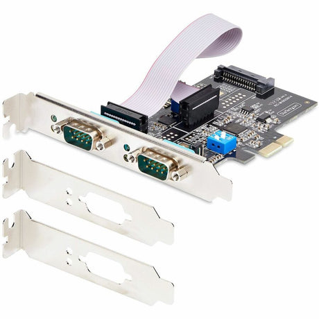 StarTech.com 2-Port Serial PCIe Card, Dual-Port RS232/RS422/RS485 Card, 16C1050 UART, ESD Protection, Windows/Linux, TAA-Compliant