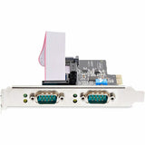 StarTech.com 2-Port Serial PCIe Card, Dual-Port RS232/RS422/RS485 Card, 16C1050 UART, ESD Protection, Windows/Linux, TAA-Compliant