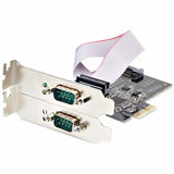 StarTech.com 2-Port Serial PCIe Card, Dual-Port RS232/RS422/RS485 Card, 16C1050 UART, ESD Protection, Windows/Linux, TAA-Compliant