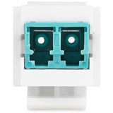 StarTech.com LC to LC Coupler, LC Fiber Coupler, LC/UPC Duplex Keystone Jack, Fiber Optic Keystone Coupler for Patch Panel