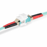 StarTech.com LC to LC Coupler, LC Fiber Coupler, LC/UPC Duplex Keystone Jack, Fiber Optic Keystone Coupler for Patch Panel