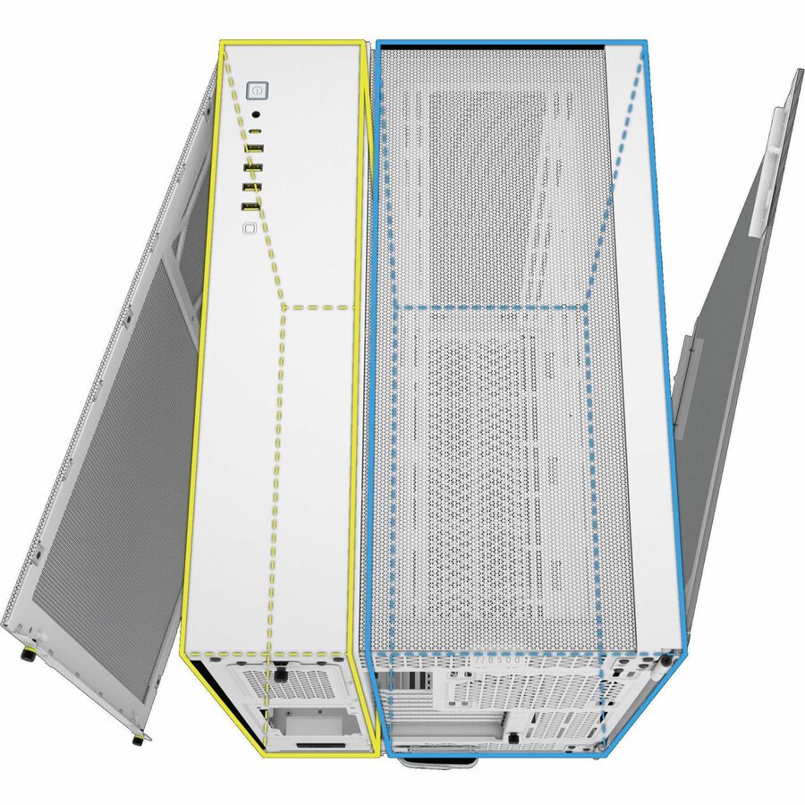 Corsair 6500D AIRFLOW Mid-Tower Dual Chamber PC Case - White