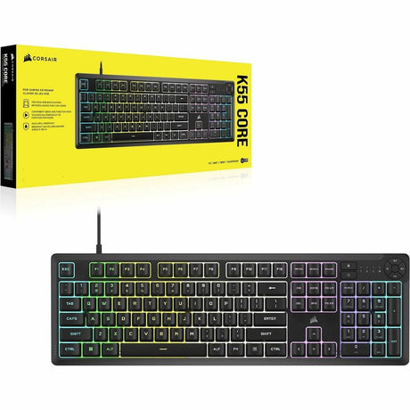 Corsair K55 CORE RGB Gaming Keyboard - Black