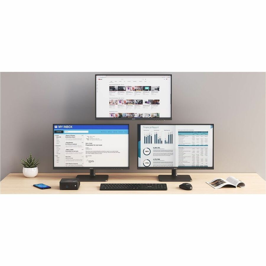 MSI Cubi N ADL Cubi N ADL S-054BUS Barebone System - Mini PC - Socket BGA-1264 - 1 x Intel N-series N200 Quad-core (4 Core)