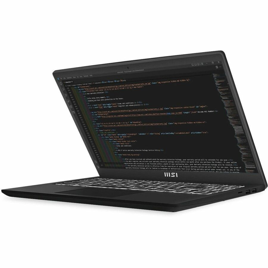 MSI Modern 15 H B13M Modern 15 H B13M-010US 15.6" Notebook - Full HD - Intel Core i9 13th Gen i9-13900H - 32 GB - 1 TB SSD - Classic Black