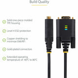 StarTech.com 10ft (3m) USB to Serial Adapter Cable, COM Retention, FTDI, DB9 RS232, Interchangeable DB9 Screws/Nuts, Windows/macOS/Linux