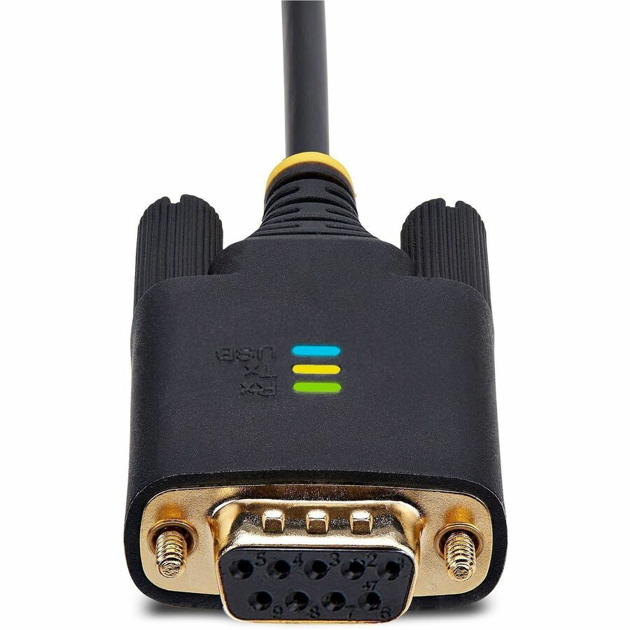 StarTech.com 3ft (1m) USB to Null Modem Serial Adapter Cable, COM Retention, FTDI, RS232, Changeable DB9 Screws/Nuts, Windows/macOS/Linux