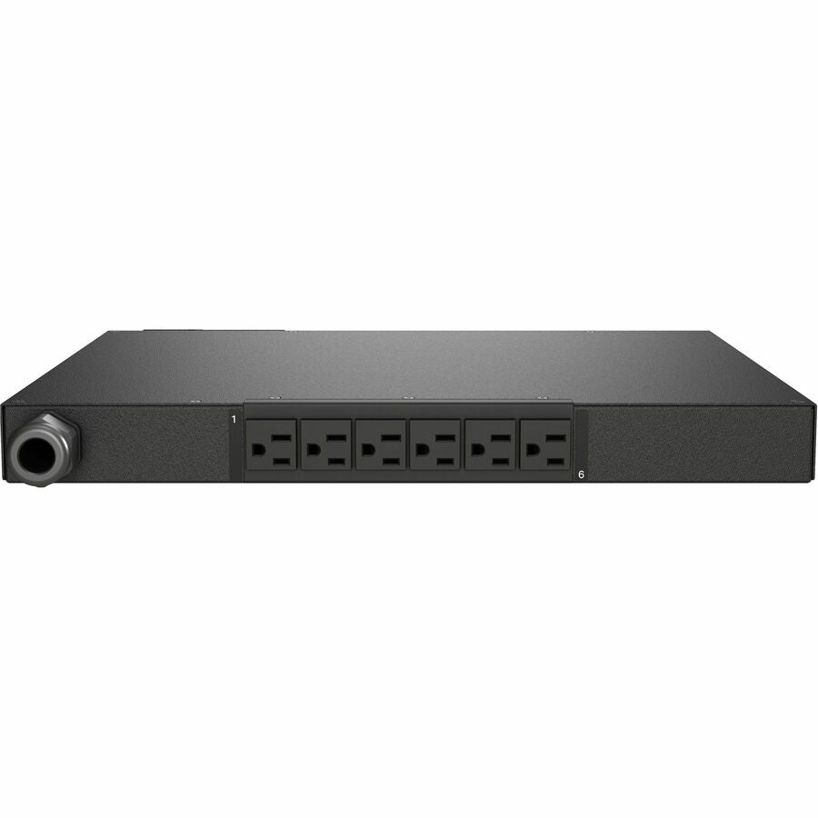 Vertiv Geist Switched Rack PDU with Next Generation IMD - 1U| 15A| 120V| (6) NEMA 5-15R Receptacles| NEMA 5-15P Plug| 1.4kW Power Capacity| VP5N11A0
