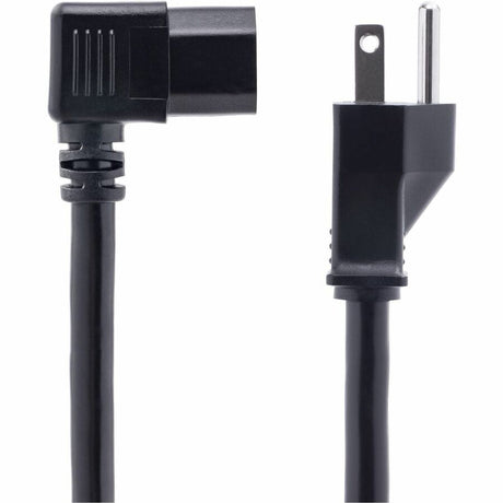 StarTech.com 8ft (2.4m) Heavy Duty Power Cord, NEMA 5-15P to Right Angle C15, 15A 125V, 14AWG, AC Power Cable, UL Listed