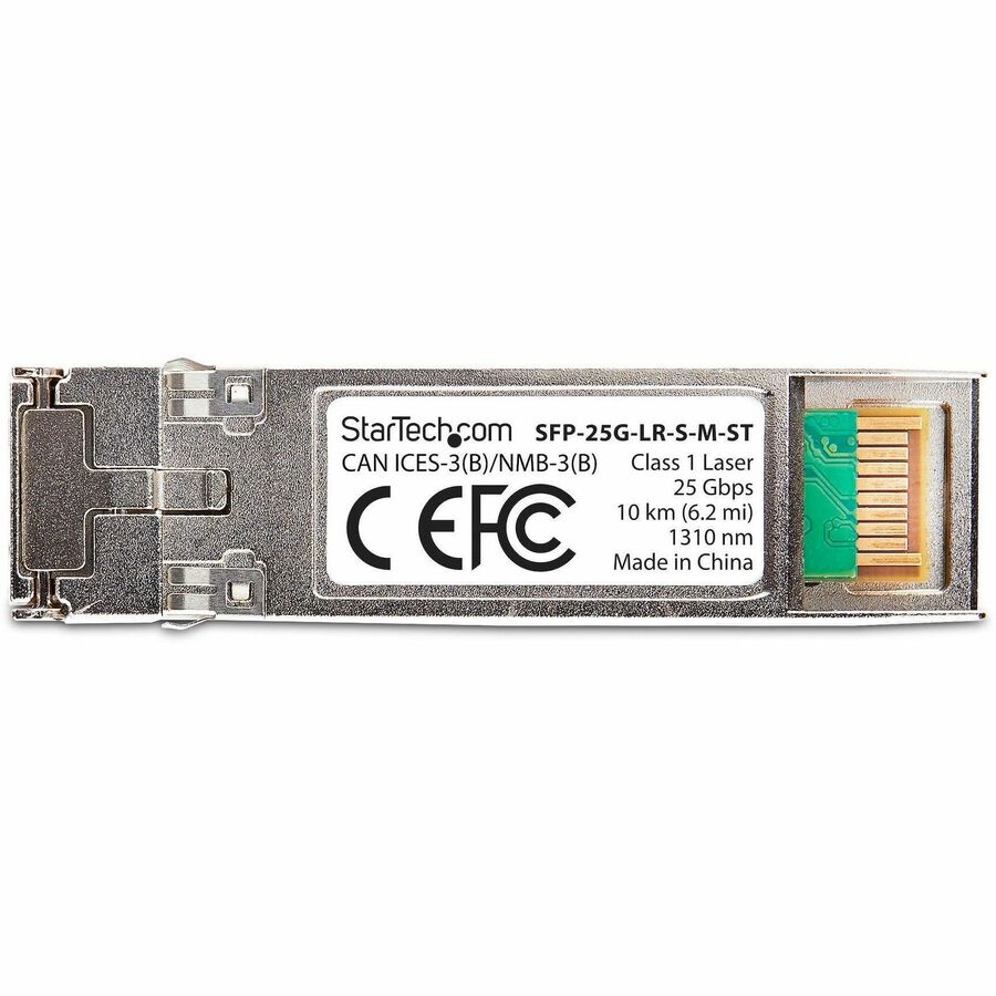 StarTech.com MSA-Compliant SFP-25G-LR-S SFP28 Module, 25Gb Single Mode Fiber (SMF), 25GBASE-LR LC Transceiver, 1310nm, 10km (6.2mi), DDM