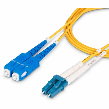 StarTech.com 30m (98.4ft) LC to SC (UPC) OS2 Single Mode Duplex Fiber Optic Cable, 9/125, 100G, Low Insertion Loss, LSZH Fiber Jumper Cord
