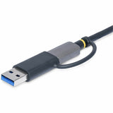 StarTech.com USB 3.0 Multi-Media Memory Card Reader, SD/microSD/CompactFlash, USB-C 5Gbps External Card Reader with Attached USB-A Adapter