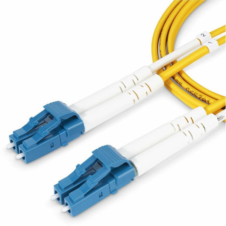 StarTech.com 5m (16.4ft) LC to LC (UPC) OS2 Single Mode Duplex Fiber Optic Cable, 9/125, 100G, Low Insertion Loss, LSZH Fiber Jumper Cord