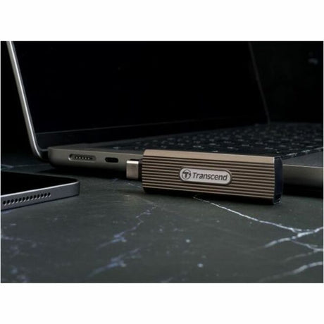 Transcend ESD330C 512 GB Portable Solid State Drive - External - Dark Grayish Brown