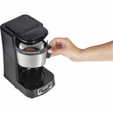 Hamilton Beach FrontFill 5 Cup Compact Coffee Maker with Programmable Clock & Glass Carafe