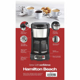 Hamilton Beach FrontFill 5 Cup Compact Coffee Maker with Programmable Clock & Glass Carafe