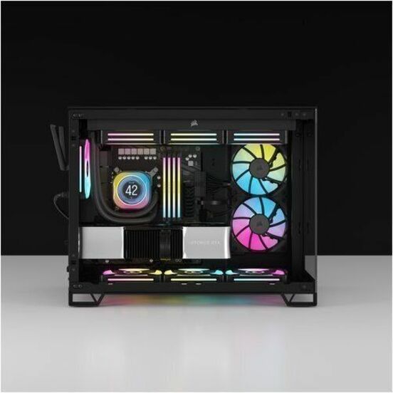 Corsair iCUE LINK 2500X RGB Micro ATX Dual Chamber PC Case - Black