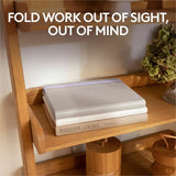 Logitech Casa Pop-Up Desk Work From Home Kit with Laptop Stand, for Laptop/MacBook (10" to 17"), Sand/Off-white