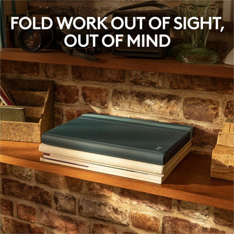 Logitech Casa Pop-Up Desk Work From Home Kit with Laptop Stand, for Laptop/MacBook (10" to 17"), Green/Graphite