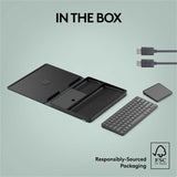 Logitech Casa Pop-Up Desk Work From Home Kit with Laptop Stand, for Laptop/MacBook (10" to 17"), Green/Graphite