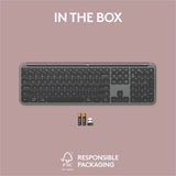 Logitech Signature Slim K950 Wireless Keyboard, Sleek Design, Quiet Typing, Bluetooth, Multi-OS, Graphite