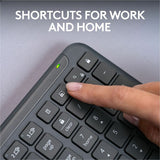 Logitech Signature Slim K950 Wireless Keyboard, Sleek Design, Quiet Typing, Bluetooth, Multi-OS, Graphite