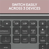 Logitech Signature Slim K950 Wireless Keyboard, Sleek Design, Quiet Typing, Bluetooth, Multi-OS, Graphite