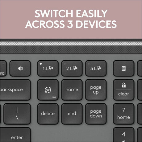 Logitech Signature Slim K950 Wireless Keyboard, Sleek Design, Quiet Typing, Bluetooth, Multi-OS, Graphite