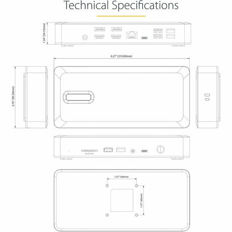 StarTech.com Thunderbolt 4 Multi-Display Docking Station, Quad/Triple/Dual Monitor Dock, 2x HDMI/2x DP, 7x USB Hub, 2.5Gb Ethernet, 98W PD